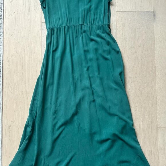 Beautiful emerald green summer dress size S - Picture 3 of 4